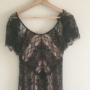 Black Lace Mini Dress